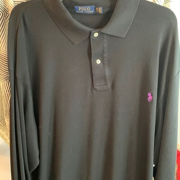 Polo Ralph Lauren size 3XLT black and like new polo - Picture 5 of 6